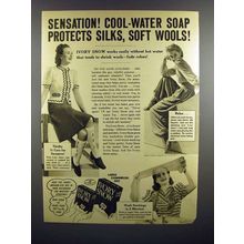 1940 Ivory Snow Soap Ad - Sensation!