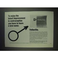 1973 Fetherlite Condom Ad - Improvement Contraception