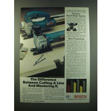 1988 Bosch 1581 VS and 1582 VS Jig Saws Ad - The difference between cutting