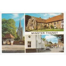 Minster Thanet Kent 1985 Multiview Postcard 1604