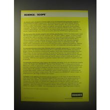 1990 Hughes Aviation Ad - Science/Scope An infrared seeker