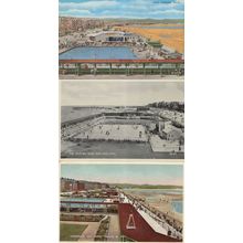 Skating Rink Swimming Pool Rhyl 3x Welsh Postcard s