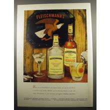1955 Fleischmann's Gin and Preferred Blended Whiskey Advertisement