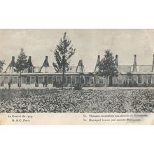 Damaged Houses Just Outside Termonde WW1 War Damage Postcard