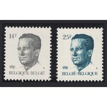 Belgium King Baudouin 2v 14F + 25F 1982 MNH SG#2720+2726