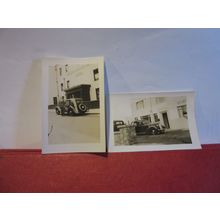 UNKNOWN PLACE, 1940s? veteran car number J 10630 2 x small photographs =