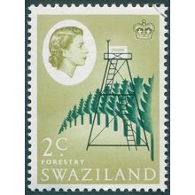 Swaziland 1962 2c deep bluish green, black & yellow-olive SG92 CTO