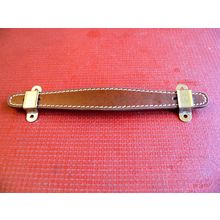 Brown Stitched Leather look Handle fits Fender Champ Deluxe amplifier Nickel end