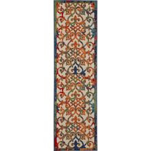 2 x 12 Rainbow Colored Indoor Outdoor Runner Rug