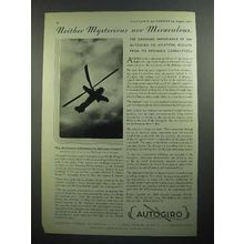 1931 Autogiro Aircraft Ad - Mysterious nor Miraculous
