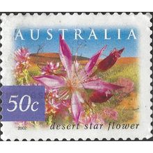 AUSTRALIA, FLOWER, Desert Star Flower, violet 2002, 50c, #2