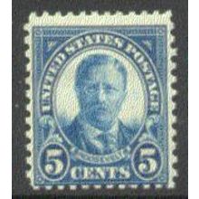 637 5c Theodore Roosevelt Average MNH Q1557
