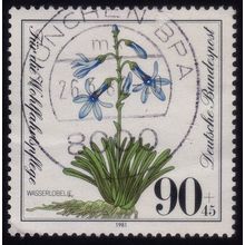 GERMANY 1981 Surtax stamp 90pf+45pf Water lobelia Sc#B592 - USED @M617