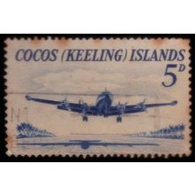 Cocos (K) Islands 1963 5d Super Constellation Sc#2 USED @C217