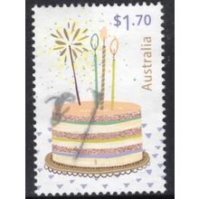 2025 CHERISHED CELEBRATIONS, CAKE, USED SHEET PERF STAMP 430/1