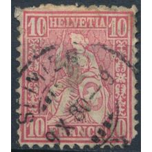 Helvetia: 10c - Switzerland 1867 - FH - MiNr 30 (B)