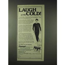 1976 Damart Underwear Ad - Laugh at the Cold