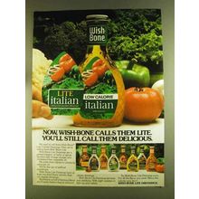 1980 Wish-Bone Dressing Ad - Calls Them Lite