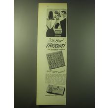1948 Nabisco Triscuit Crackers Ad - Oh, boy! Triscuit! The different biscuit