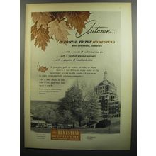 1952 The Homestead Resort Ad - Autumn.. is coming to the homestead