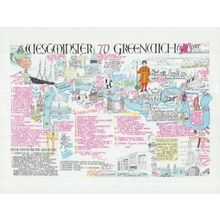 Greenwich By River Thames Boats Boats London Rare Giant Postcard