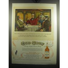 1957 Old Crow Bourbon Ad - Gov. Letcher and Sen. Crittenden on Steamer Bluewing