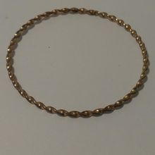 Gold Wire Twist Bangle Bracelet 3mm 2-5/8"