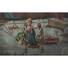 German WW1 Plane Glider Boxing Day Sent By Soldier War Postcard