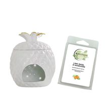 Woodside Home Living Pineapple Shaped Wax Melt Burner With Free Wax Melt - Lime