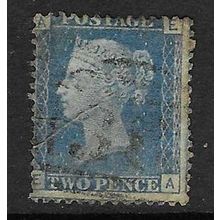 GB 1858-79 QV 2d PLATE 13 WMK LARGE CROWN USED SG47 note: