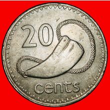 Ⰶ CACHALOT TOOTH (1969-1987): FIJI ★ 20 CENTS 1985 UNCOMMON★LOW START★NO RESERVE