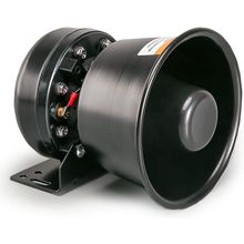 Booyu 200 Watt High-Performance PA Siren Horn Speaker [Black Steel] [8 Ohms] [12
