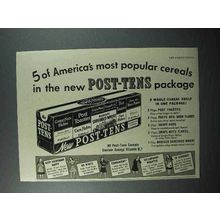1942 Post-Tens Cereal Package Ad - Shredded Wheat +