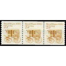 2136 25c Bread Wagon Fine MNH Dry Gum PNC 1/3 W1542