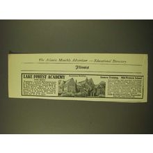 1918 Lake Forest Academy for Boys Ad - Eastern Training Mid-Western School