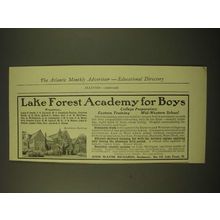 1918 Lake Forest Academy for Boys Ad - Lake Forest Academy for Boys
