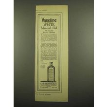 1918 Vaseline White Mineral Oil Ad - Neutral Lubricant