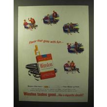 1964 Winston Cigarettes Ad - Goes With Fun
