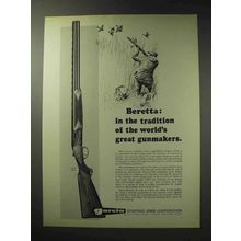 1971 Beretta BL-4 Shotgun Ad - World's Great Gunmakers
