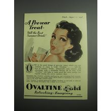 1948 Ovaltine Drink Ad - A pre-war treat - still the best summer drink