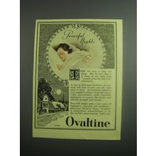 1948 Ovaltine Drink Ad - Peaceful nights