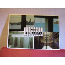 multiview, INSIDE ALCATRAZ,, SAN FRANCISCO BAY used postcard 1980s #