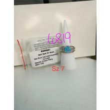 NIB Bomb Party Sz7 RG69981 Cant Hold Me Down LC Aquamarine Ice Crystal Rhodium P
