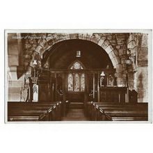Interior Of Heysham Church, Lancashire, RP Postcard.