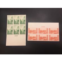 ICOLLECTZONE US 756-765 plate block entire set VF No gum as issued See all pics