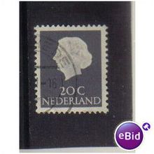 NETHERLANDS 1953 QUEEN JULIANA 20C F/U SG778