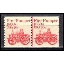 1908 20c Fire Pumper Fine MNH Dry Gum CNP Left 4 PA0544