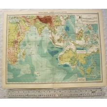 c1907 Harmsworth Plate No. 101-102 Indian Ocean, Cables & Ocean Depths