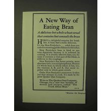 1929 Quaker Pettijohn's Cereal Ad - Way of Eating Bran