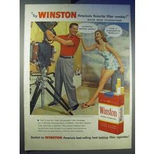 1956 Winston Cigarettes Ad - Bob Cummings